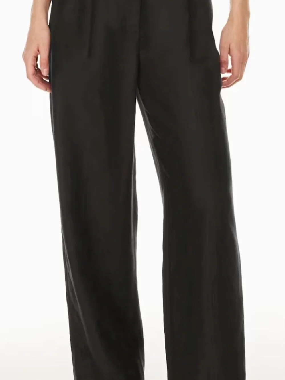 Aritzia The Effortles Pant in Black Linen - size 4 - NWT